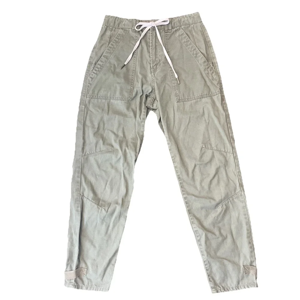 Pistola Women's Cargo Pants 24 In Waist Drawstring Army Green 26" Inseam Gorp - Picture 1 of 9